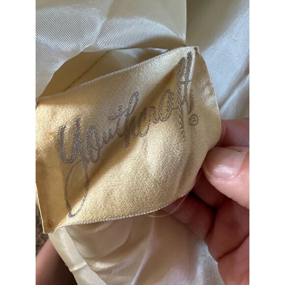 Vintage Youthcraft Cream Wool Blend Swing Coat Mother Of Pearl Mid-Length - Picture 9 of 11